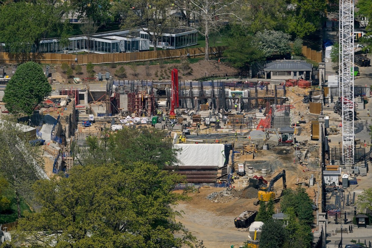 A construction site at the White House