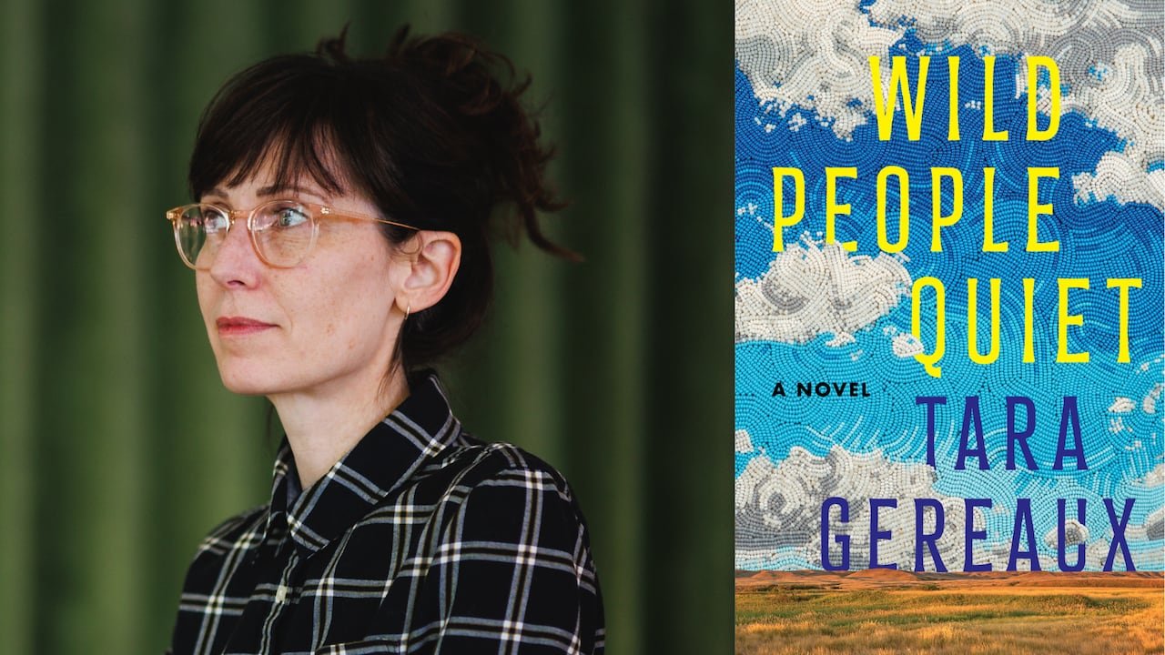 default-295 A book cover showing a woman with glasses looking left against a Saskatchewan plain.